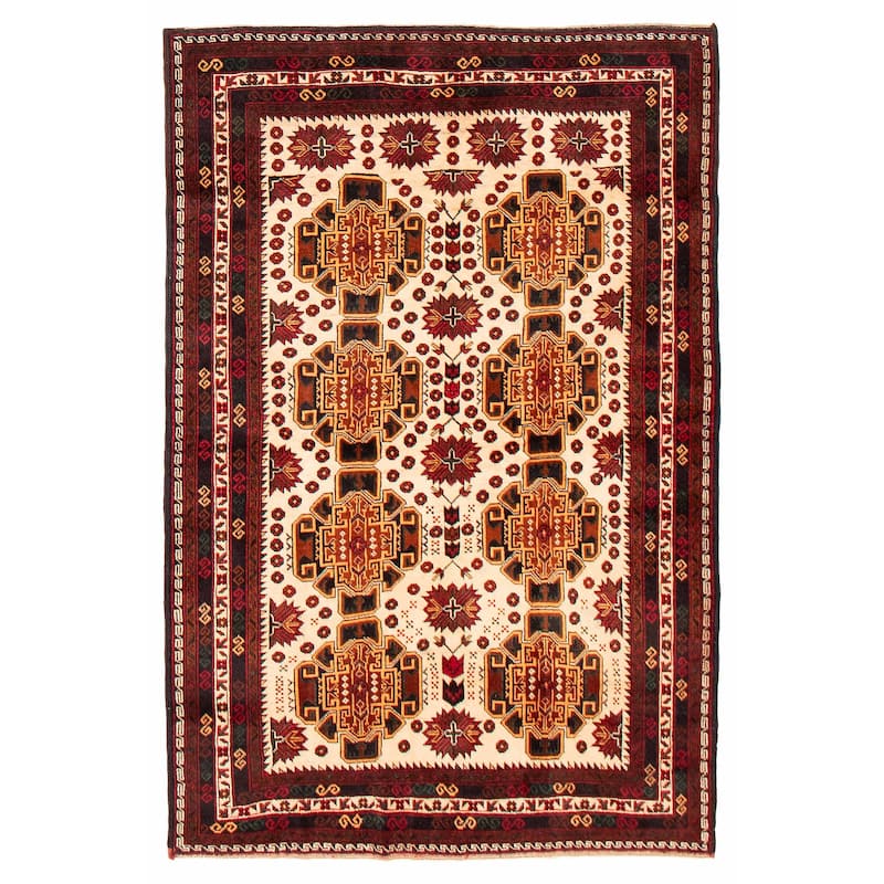 Teimani Cream Rug 4'1" x 6'3" - 4'1 x 6'3 - Cream - 4'1 x 6'3