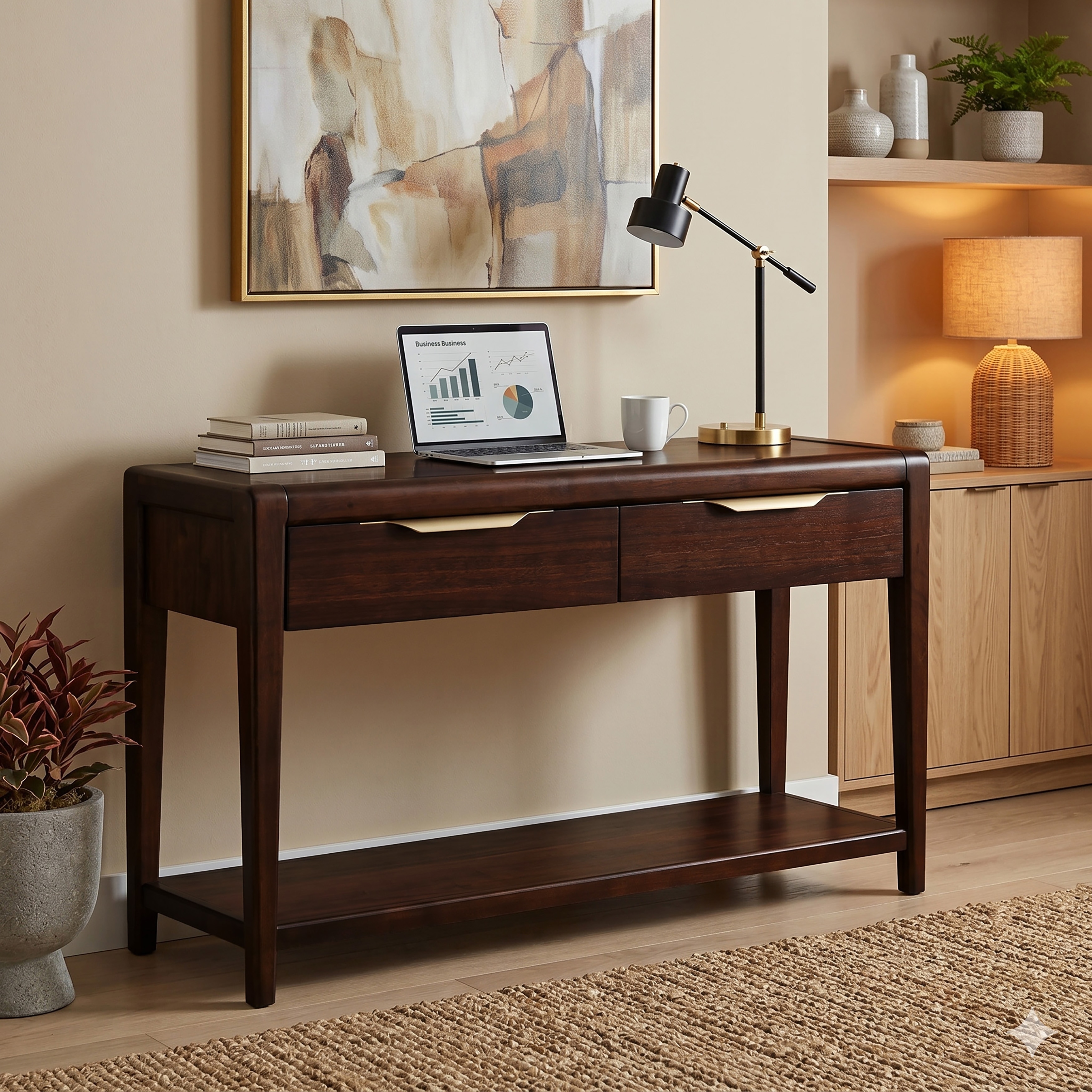 Zenora 52" Rectangular Wood Sofa Table