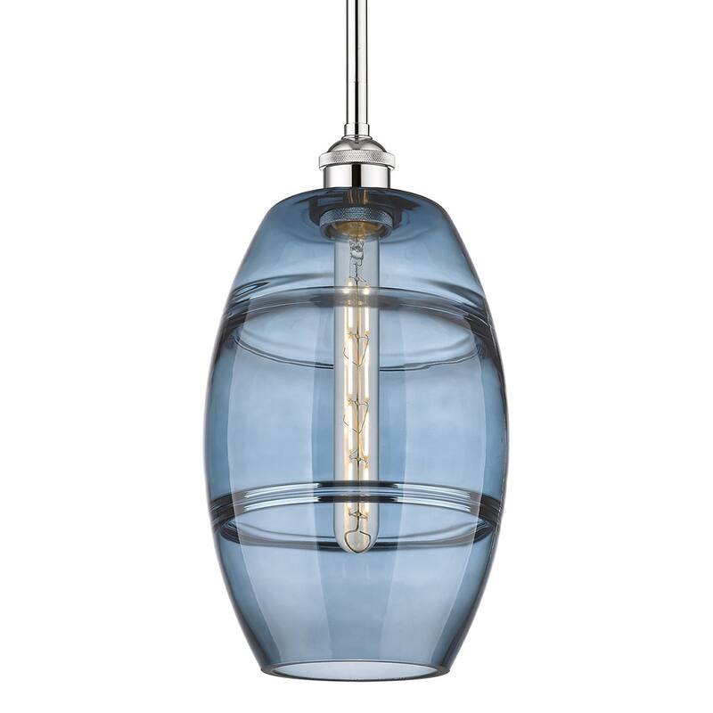 Innovations Lighting 616-1S 9 8 Vaz Pendant Vaz 8" Wide Mini Pendant - Polished Chrome / Princess Blue