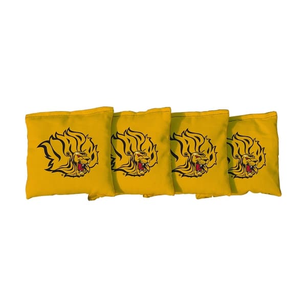 slide 2 of 3, Arkansas Pine Bluff UAPB Golden Lions Yellow Cornhole Bags All-Weather Resin Filled