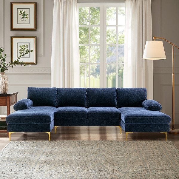 Symmetrical sectional sleeper sale sofa