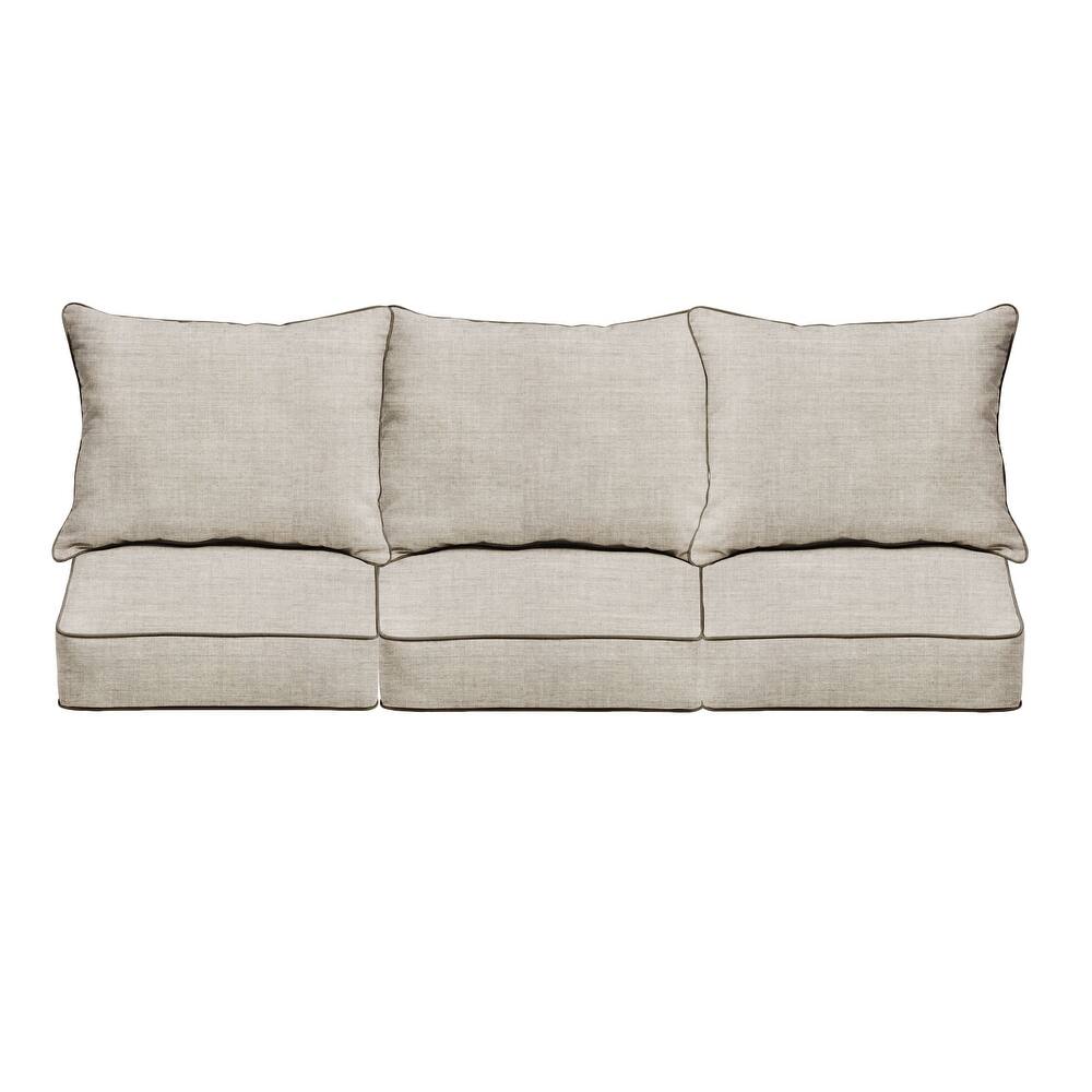 Sorra Home Sunbrella Outdoor Deep Seating Sofa Pillow and Cushion Set