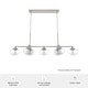preview thumbnail 6 of 15, Hunter Saddle Creek Linear Chandelier, Clear Glass, Dining Room Table, Kitchen Island