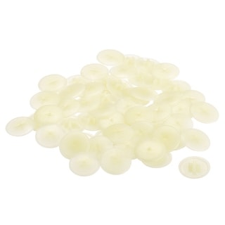Uxcell 120-Pack White Screw Cap Covers – 16.7mm X 4.3mm Plastic Decorative Covers For Phillips Screws & Furniture Cam Nuts