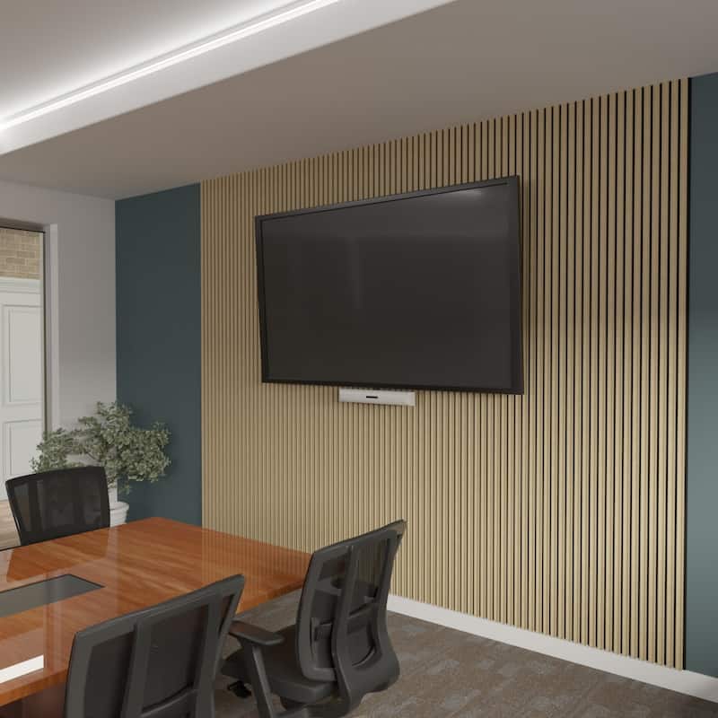 AcoustixPro Noise Cancelling Concave Small Slat Wall Panel (2 Pack)