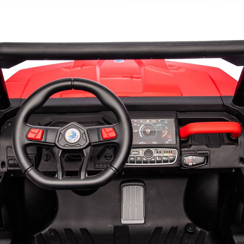 Christmas Gift 24V Kids Ride-On Truck with Remote Control, LED Lights, and Spacious Storage Bed