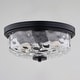 preview thumbnail 10 of 10, Northlake 2-Light Matte Black Dome Flush Mount Lighting Fixture, Clear Glass Shade Low Ceilings, Hallway, Kitchen