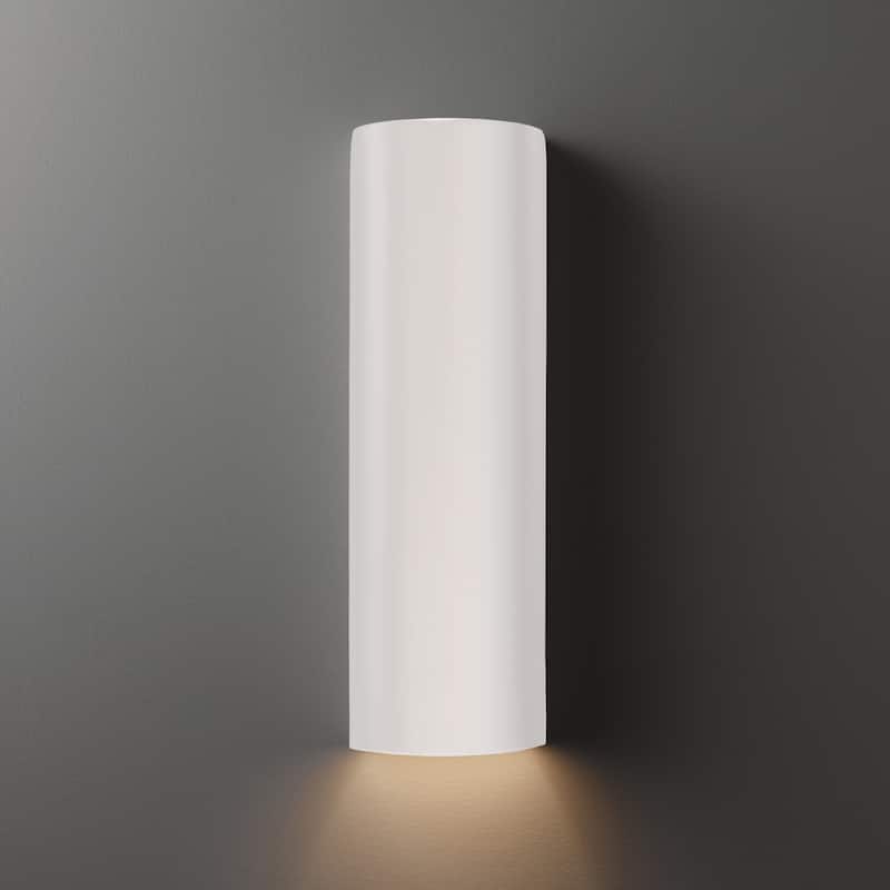 Justice Design Group Ambiance ADA Tube Outdoor Closed Top Wall Sconce