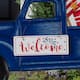 Glitzhome Metal Festival Truck Yard Stake Garden Stake or Wall Decor