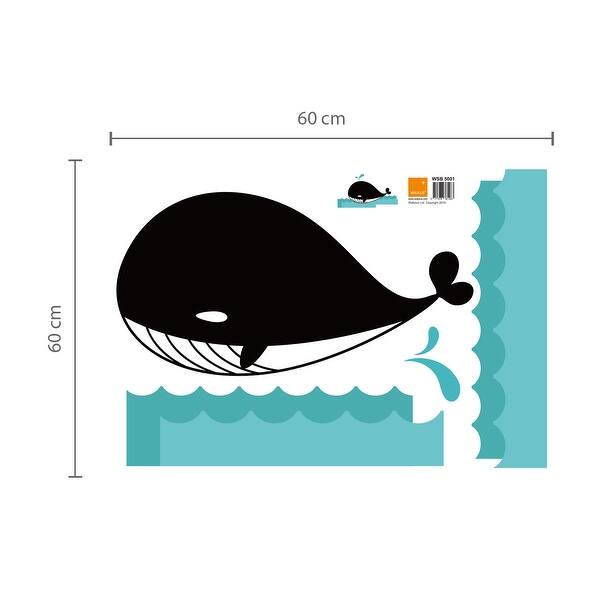 dimension image slide 2 of 3, Walplus Sea Whale Blackboard Chalkboard Wall Sticker Decal Nursery Art