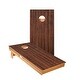 preview thumbnail 1 of 3, Rustic Dark Wood Cornhole Boards NO Bags - Add Board Lights