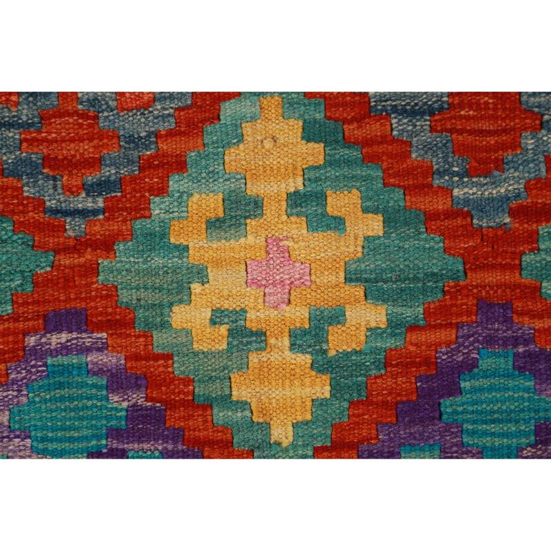 Kilim Oriental Area Rug Flatweave Bedroom Wool Carpet - 8'3"x 9'8"