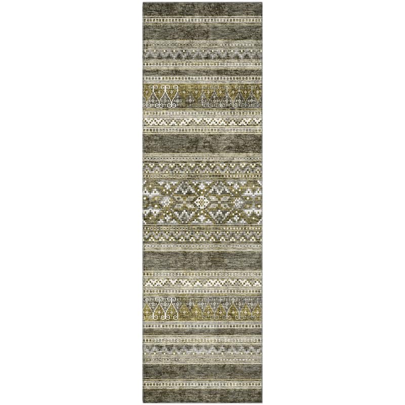 Premium Washable Super Soft Boho Stripe Mayfield Rug