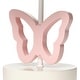 preview thumbnail 3 of 4, Lambs & Ivy Baby Blooms Pink Butterfly Nursery Lamp with Floral Shade & Bulb