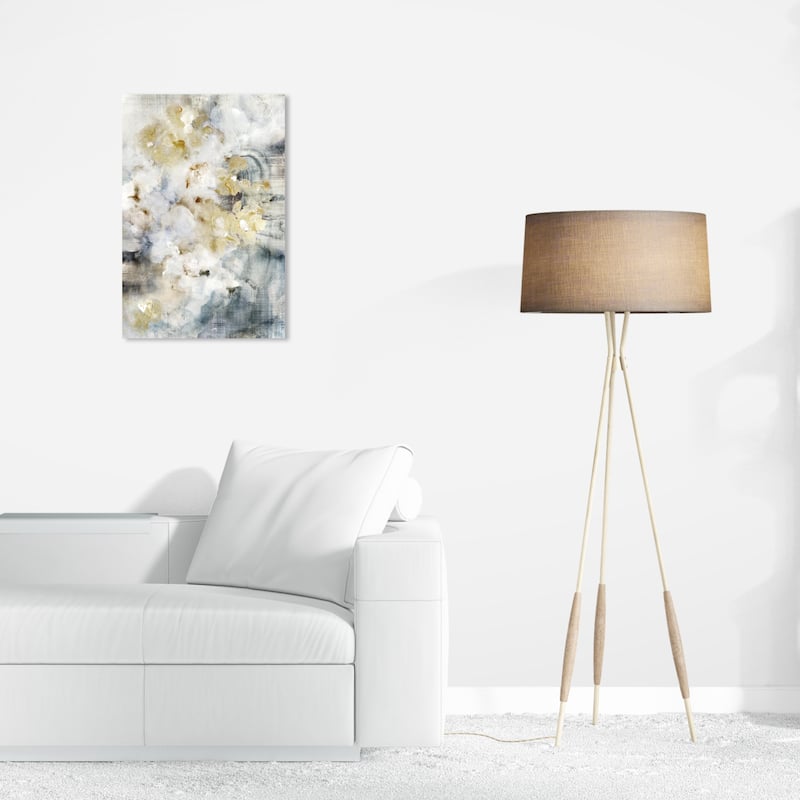 Wynwood Studio Canvas Abstract Flowering Petals White and Modern & Contemporary Wall Art Canvas Print - 24 x 16
