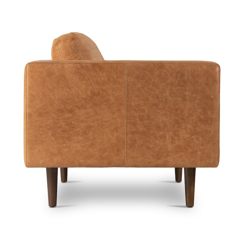Poly & Bark Napa 72" Apartment Sofa - Full Grain Genuine Italian Leather