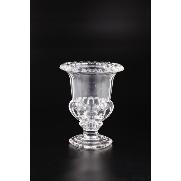 9" Crystal Clear Antique Style Hurricane Tabletop Decor - N/A