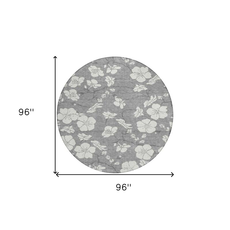 HomeRoots Floral Transitional Rectangle Outdoor Rug
