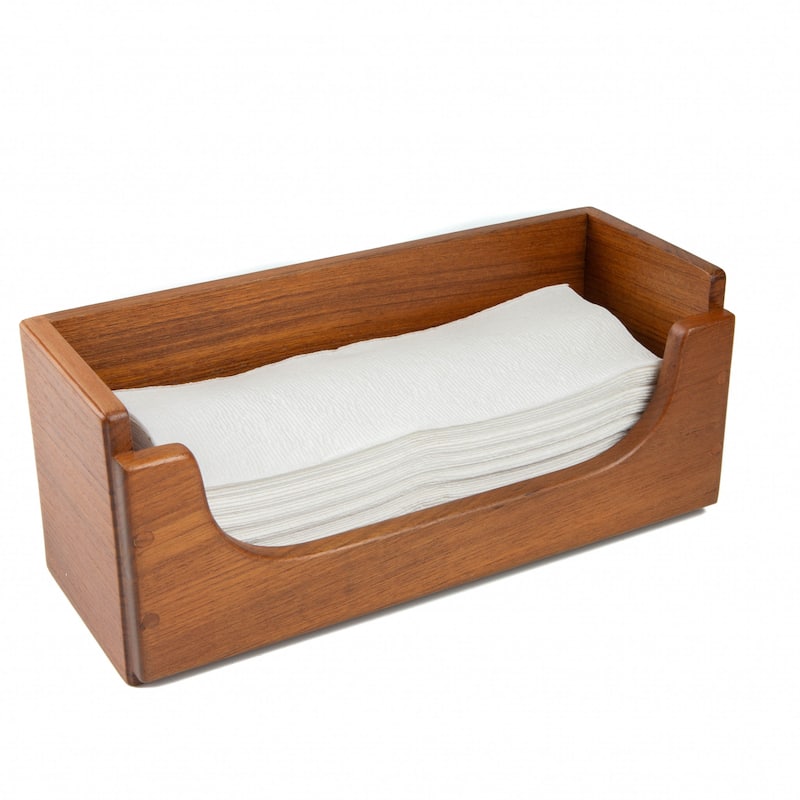 Traditional Solid Teak Guest Paper Towel Holder - 11" X 4.50" X 4.63"