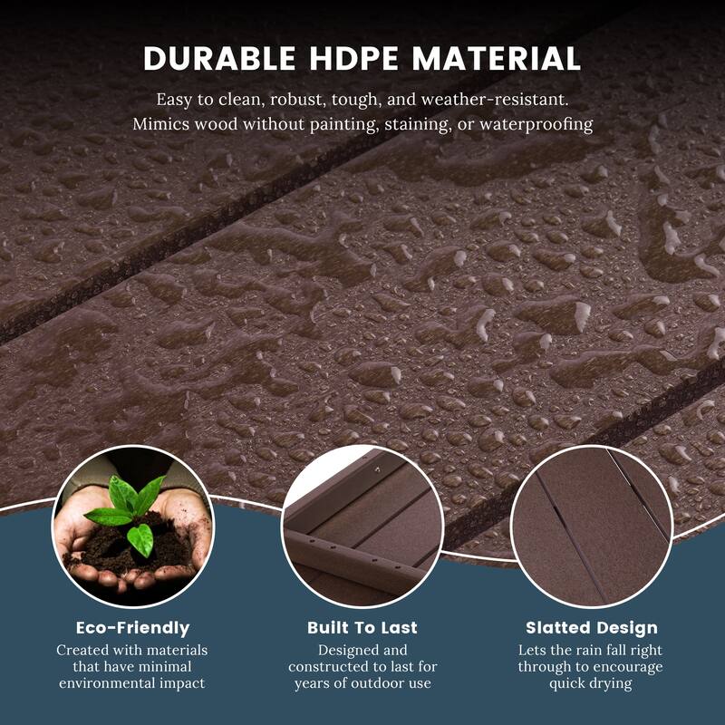 Laguna Hdpe All Weather Outdoor Patio Two Shelf Table