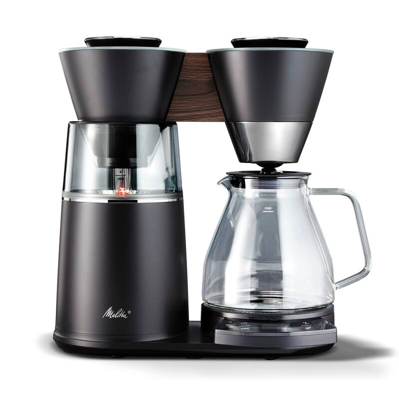 Vision 12-Cup Luxe Drip Coffee Maker with Revolving Dashboard - Matte Black