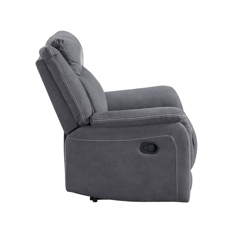 Lenore Microfiber Manual Double Reclining Loveseat