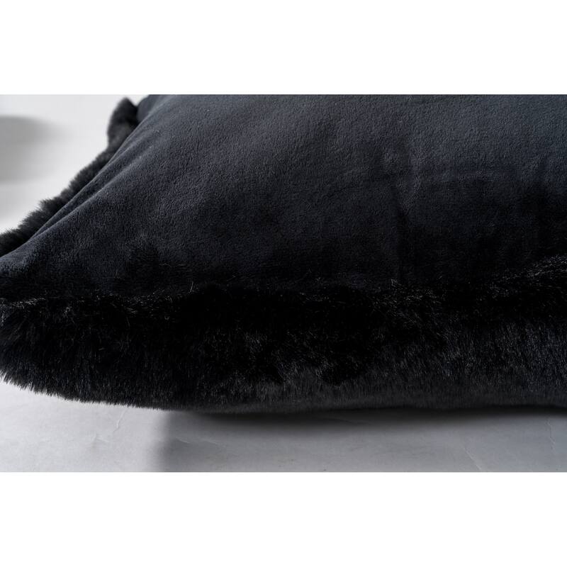 Faux Rabbit Collection Solid Square Pillow - (20" x 20")