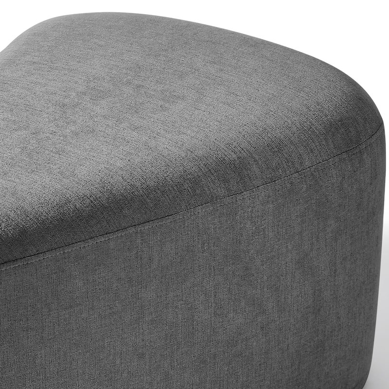 Bonnie 26"/43" W Chenille Small/ Oversized Triangular Cheese Ottoman