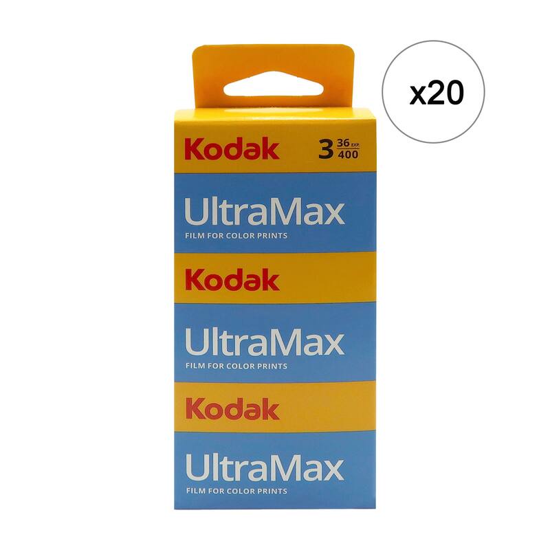 20x Kodak UltraMax 400 Color Negative Film (35mm, 36 Exposures) - 3 Pack - Color
