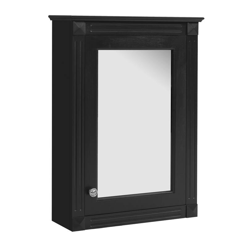 Roomfitters 20" Wall Mounted Bathroom Medicine Cabinet with Mirror, Wood Frame Wall Storage Cabinet with Adjustable Shelves