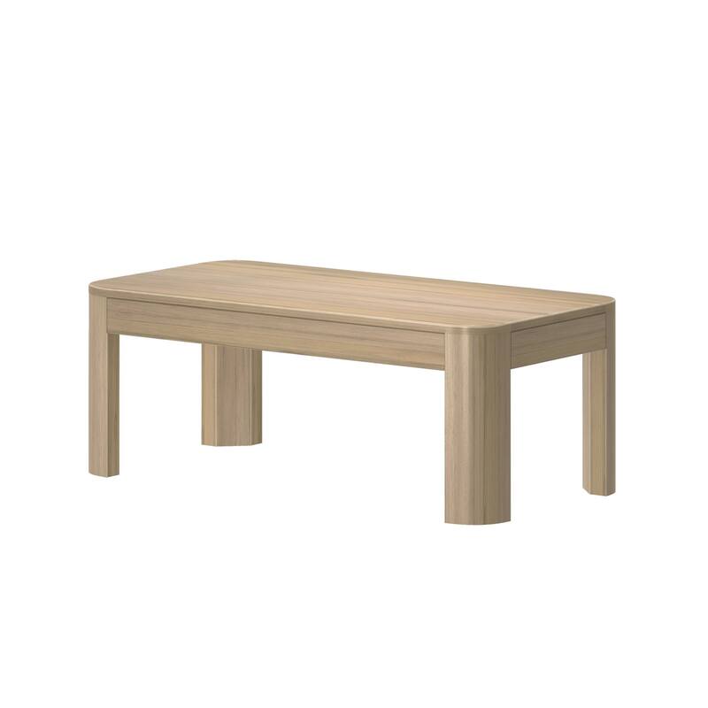 Plank and Beam Contour Rectangular Coffee Table - 40"