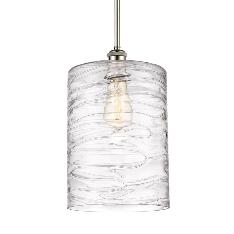 Innovations Lighting 516-1S-14-9-L Cobbleskill Pendant Cobbleskill 9" - Deco Swirl / Polished Nickel