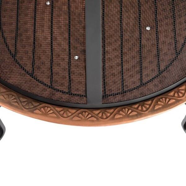 Shop Hammered Copper Fire Pit With Wrought Iron Stand And Spark