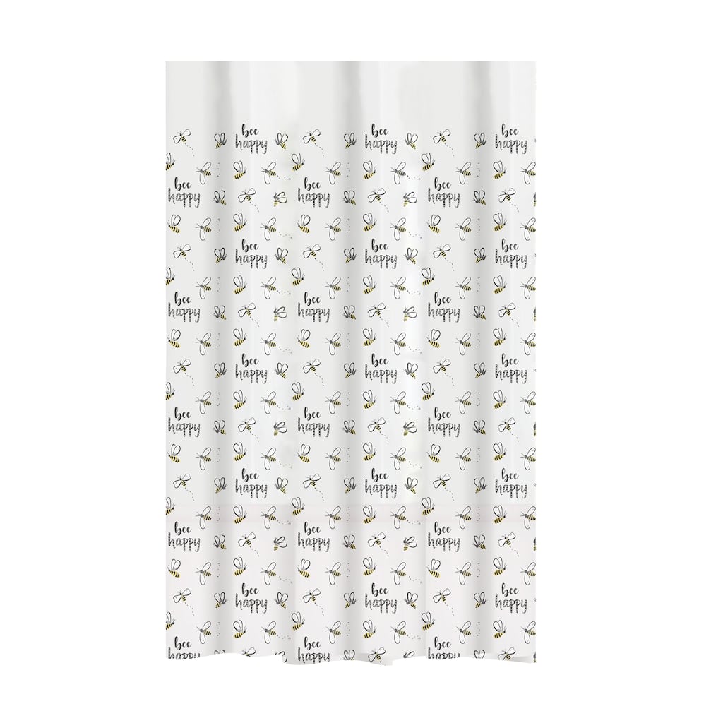 Bath Bliss Shower Curtain Bee Happy Design