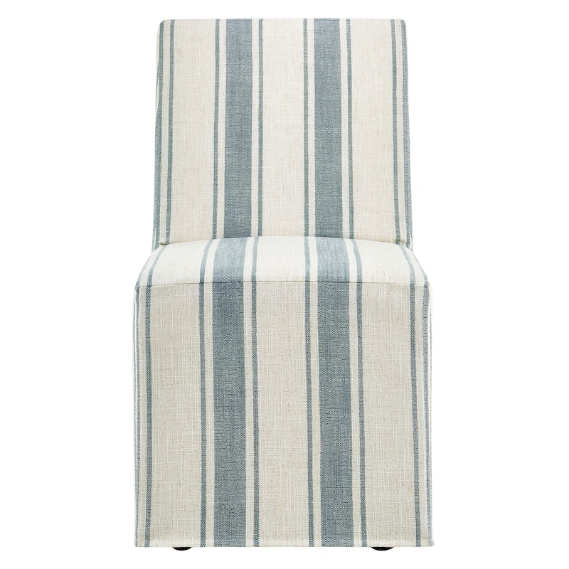 Tessera Striped Slipcovered Dining Side Chair