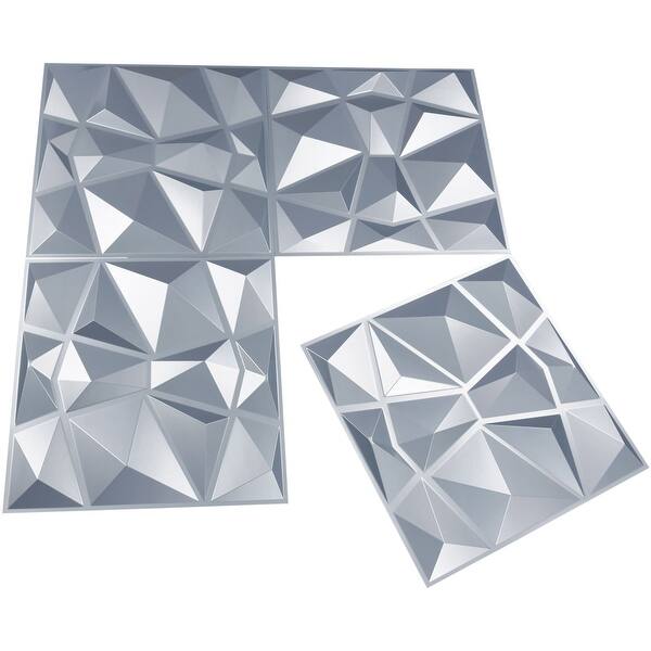 Shop Art3d 3d Wall Panels Pvc Diamond Design 32 Sq Ft