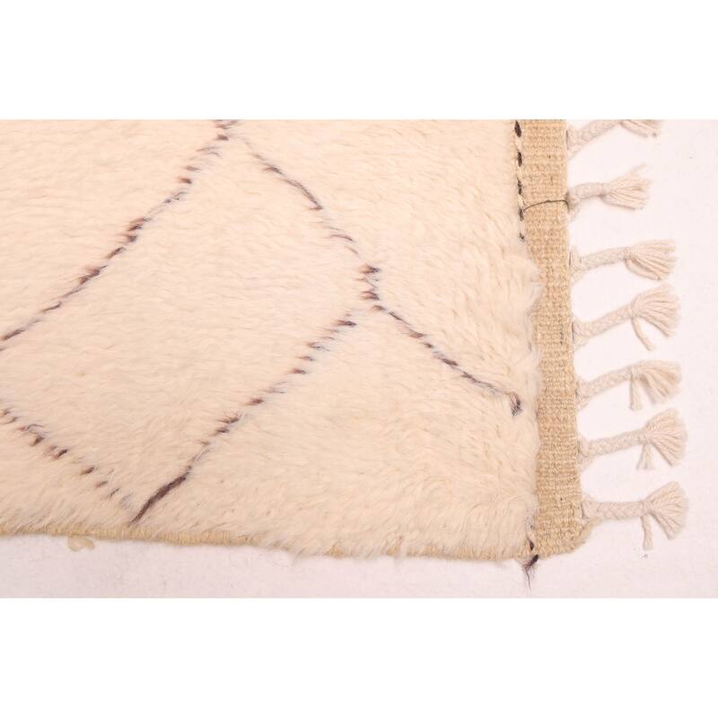 ECARPETGALLERY Hand-knotted Pak Finest Marrakesh Cream Wool Rug - 4'1 x 6'1