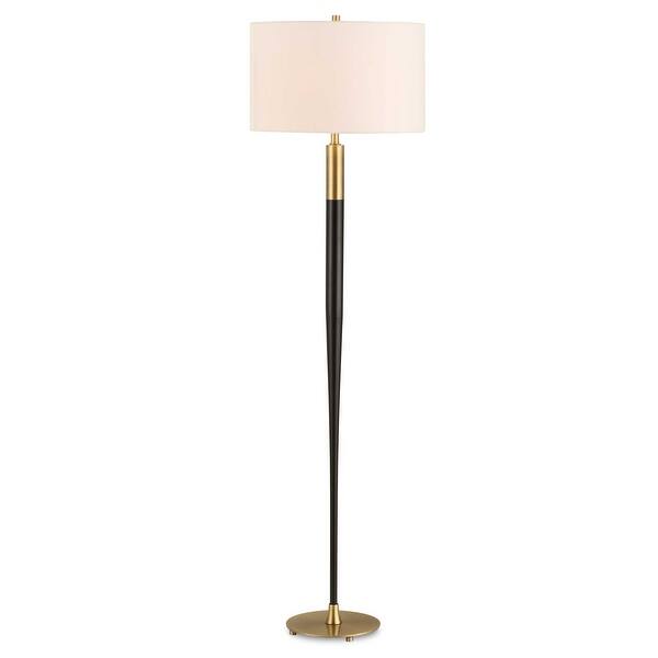 slide 2 of 5, Uttermost Stowe Satin Black Floor Lamp