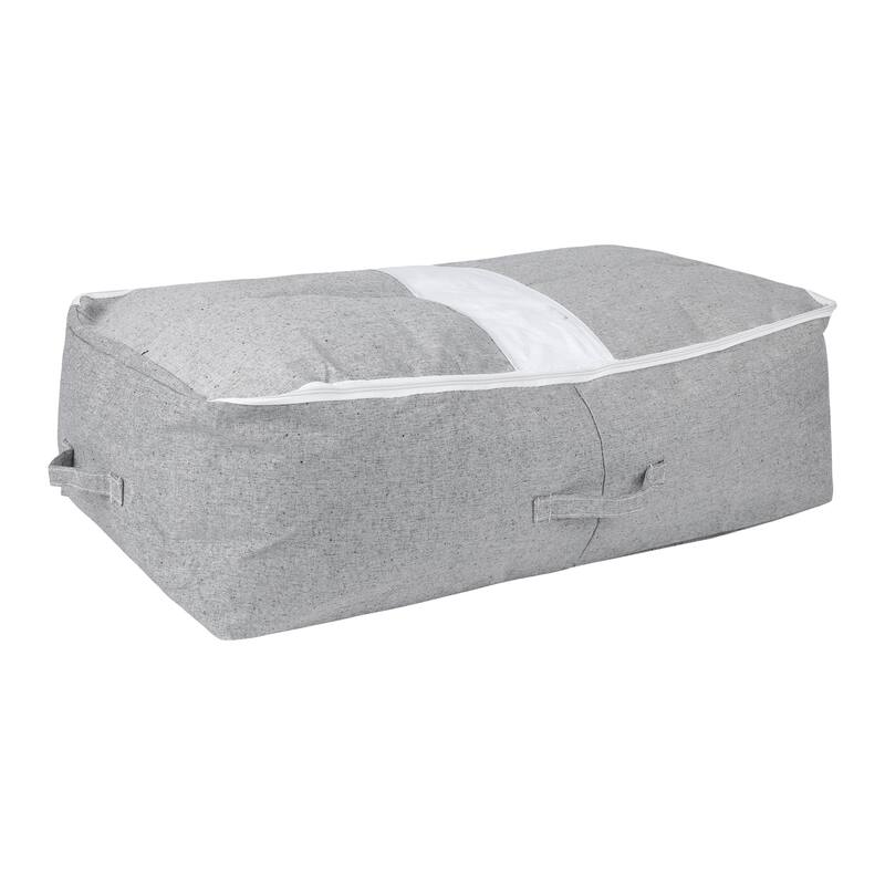 1 Pack Foldable Storage Bags, Clothes Storage, Moving Bags for Organizing Clothing, Closet Organizers, and Storage with Handles - Grey - 31*19*10in