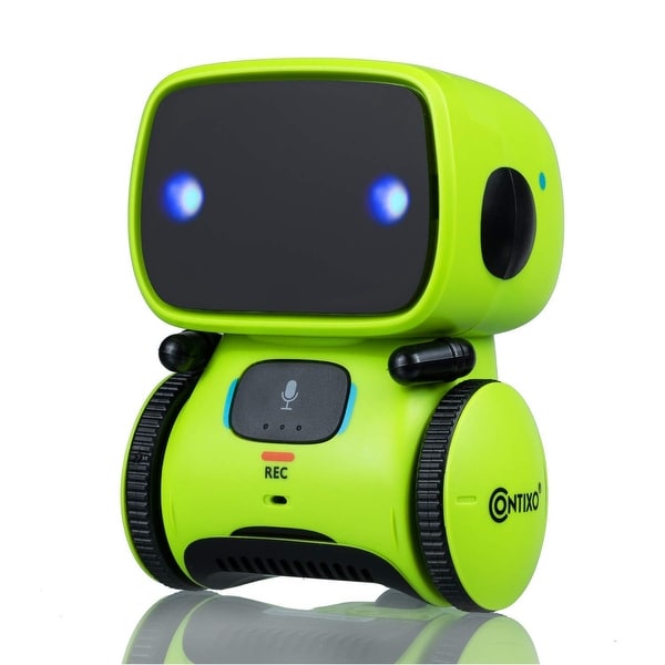 Contixo R1 Voice Controlled Kids Toy Robot, Interactive Talking Touch Sensor Dancing Speech Recognition for Children (Green). Opens flyout.