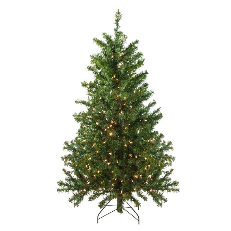 4' Canadian Pine Medium Artificial Christmas Tree - Clear Lights - 4 Foot