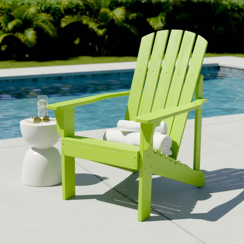 Meridian Weather Resistant Outdoor Patio Adirondack Chair