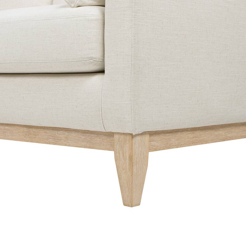 Pasadena 75.5" Velvet Modern Farmhouse Loose Pillow-Back Sofa