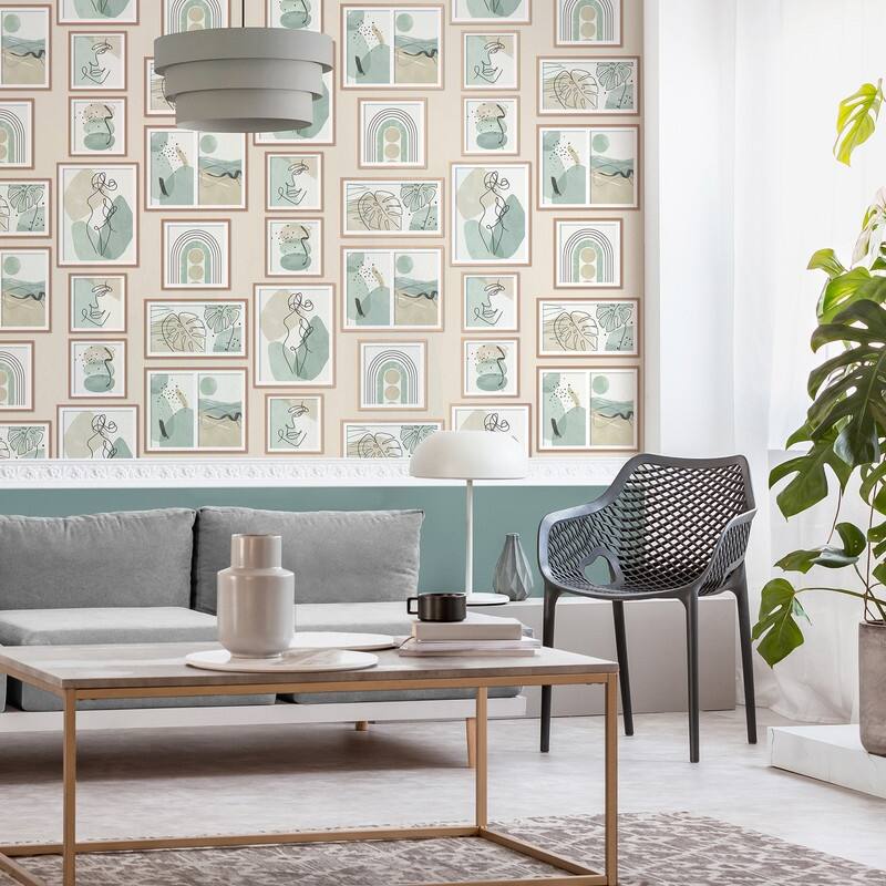 Fine Decor Krasner Neutral Gallery Wall - 20.5 x 396 x 0.025