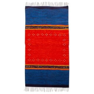 Novica Handmade Oaxacan Breeze Zapotec Wool Area Rug (2.5X5) - 9'3
