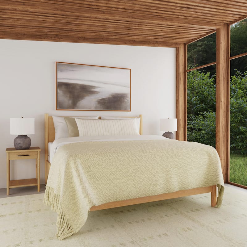 Lennon Rounded Leg Platform Bed - Natural - King