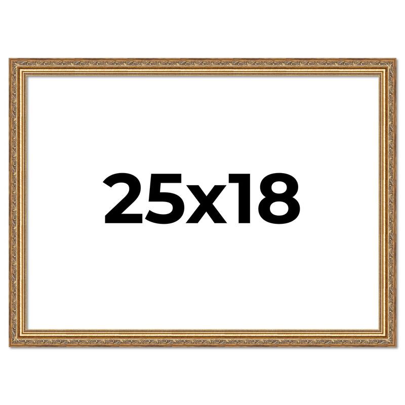 25x18 Frame Red Solid Wood Picture Frame Width 1.75 Inches | Interior Frame Depth 1 13/16 Inches