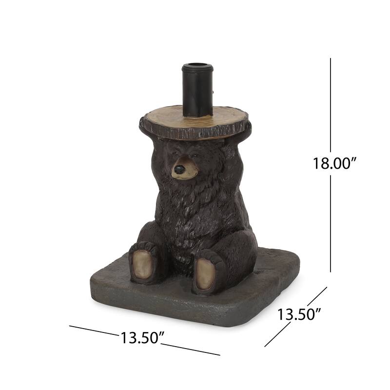 Fenley Bear Umbrella Base by Christopher Knight Home - 13.5" W x 13.5" D x 18" H