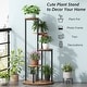 preview thumbnail 4 of 12, 4-Tier Plant Stand Indoor, Tall Wood Plant Shelf Holders, Set of One - 19.68”L* 19.68”W* 40.94”H