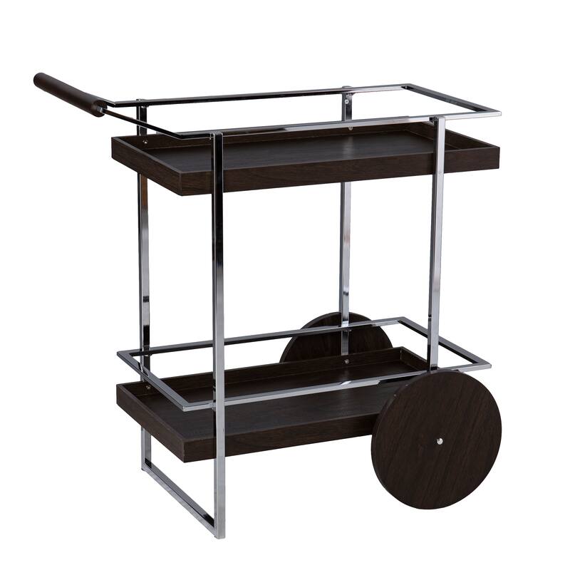 SEI Furniture Deodara Brown Wood Bar Cart